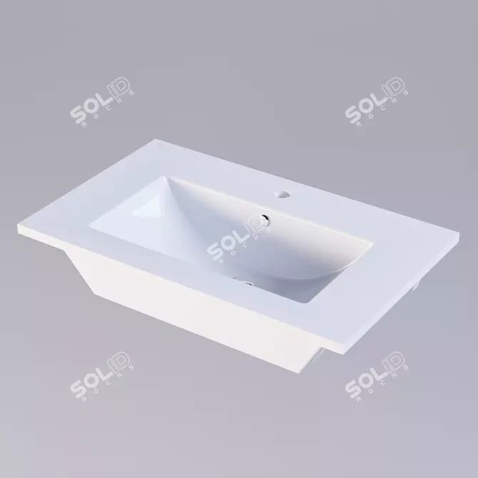 Sanita Luxe Quadro 75 Washbasin: Imported Luxury 3D model image 1