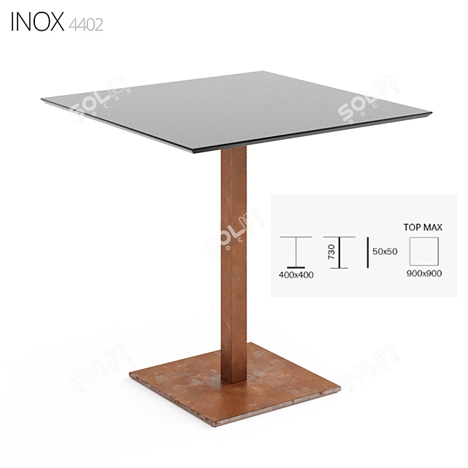 Stainless Steel Square 4402 3D model image 1