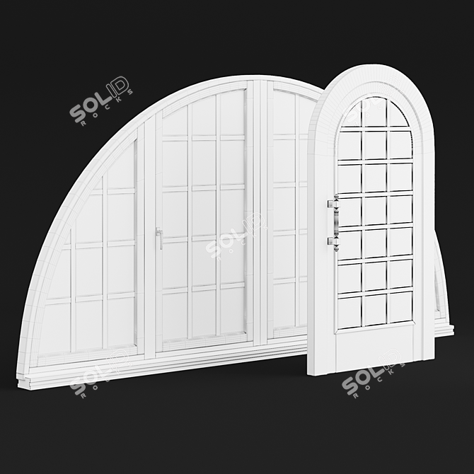 Elegant Arch Collection: Doors & Windows 3D model image 3