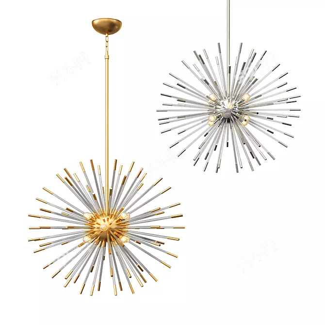 Celestial Elegance: Andromeda Chandelier 3D model image 1