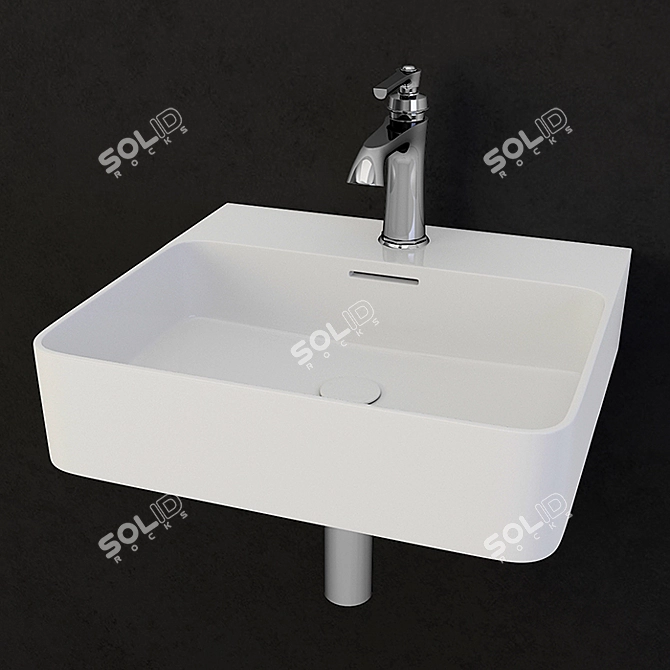 Laufen Val Washbasin - Modern and Sleek 3D model image 1