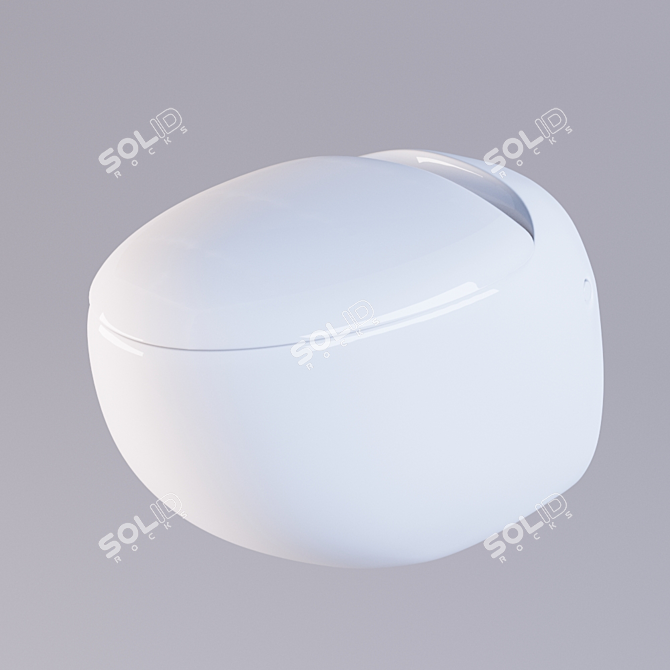 Sanita Luxe Ringo Toilet Bowl - Effortlessly Elegant 3D model image 1