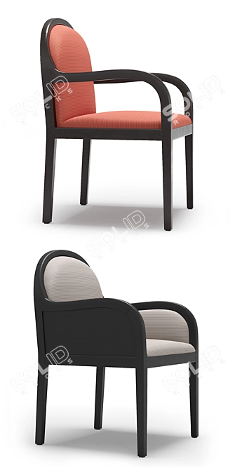 Elegant Virtual Butler Chair 3D model image 2