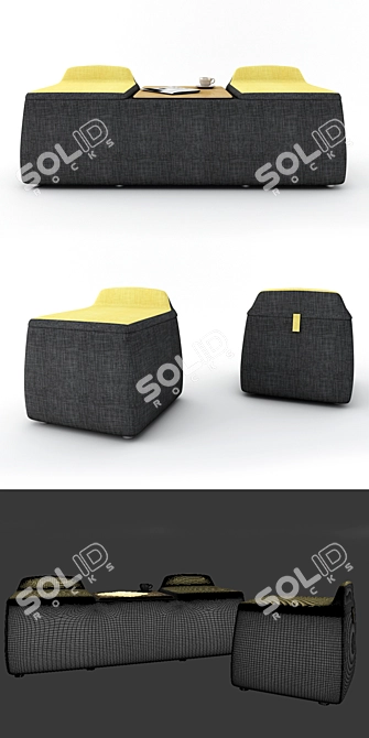 Modular Office Seating: Pick 3D model image 2