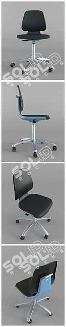 Bimos Labsit 9123: Ergonomic Lab Chair 3D model image 2