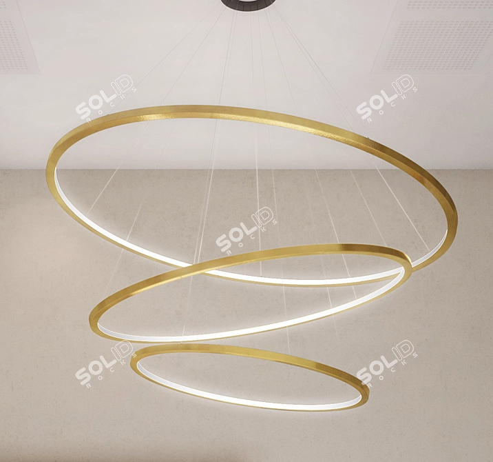 Superloop Delta Ceiling Light 3D model image 2