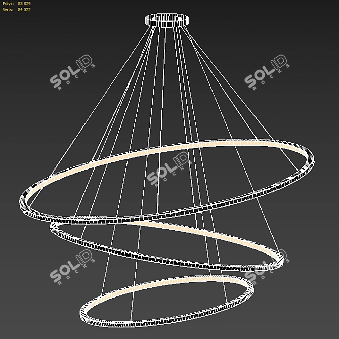 Superloop Delta Ceiling Light 3D model image 3