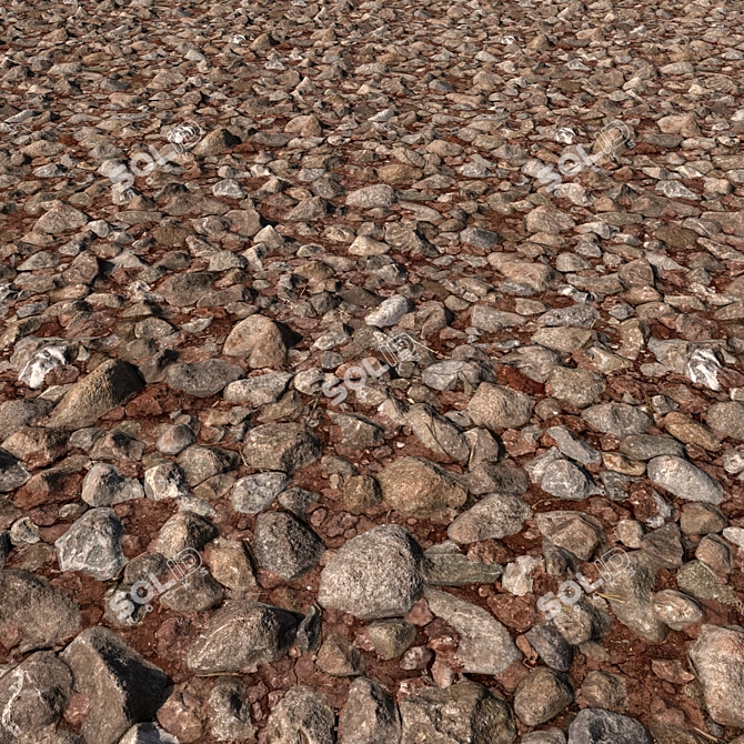 Corona Gravel Material | 4k Textures 3D model image 1