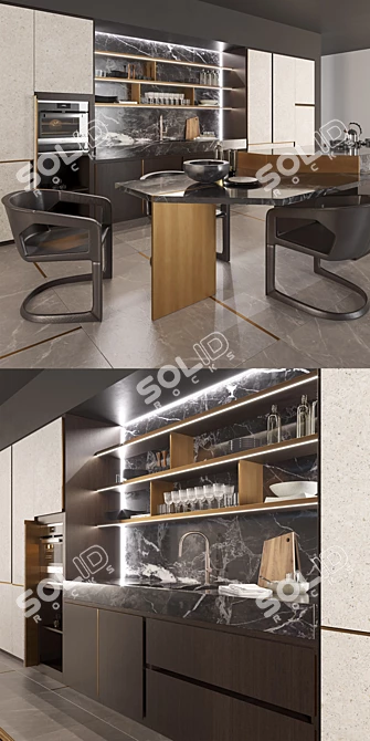 Petra by TM Italia: Artisan Excellence in Kitchen Design 3D model image 2