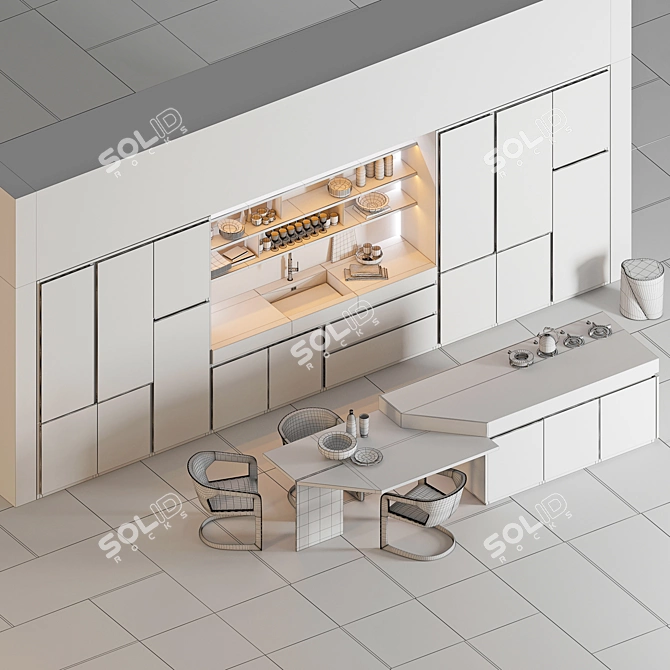 Petra by TM Italia: Artisan Excellence in Kitchen Design 3D model image 3