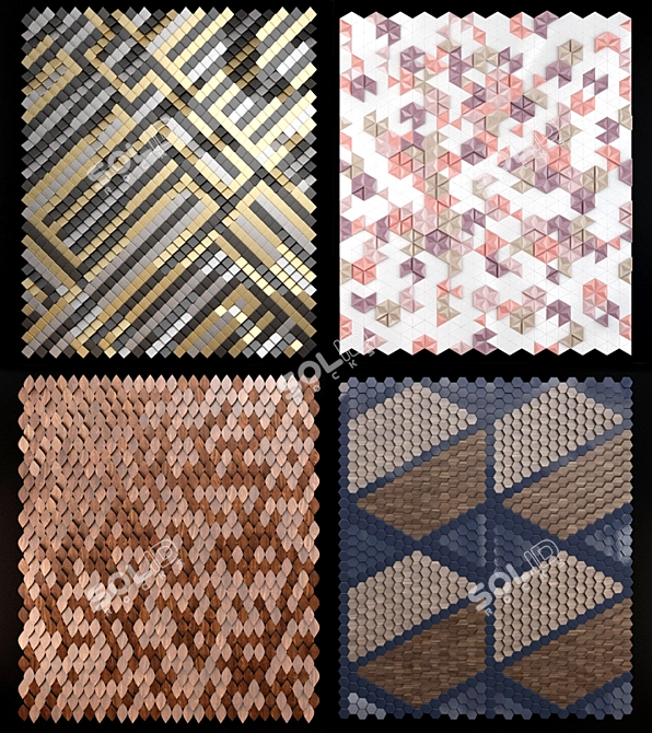 Geometric Mosaic Set - Giles Miller 3D model image 3