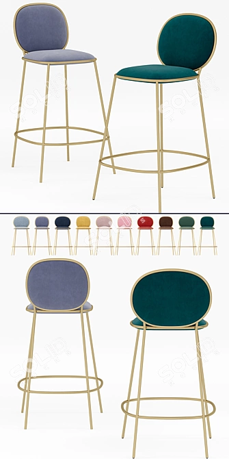 Stay Barstool: Stylish and Comfortable Seating 3D model image 2