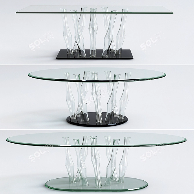 Bamboo Reflex Coffee Table 3D model image 1