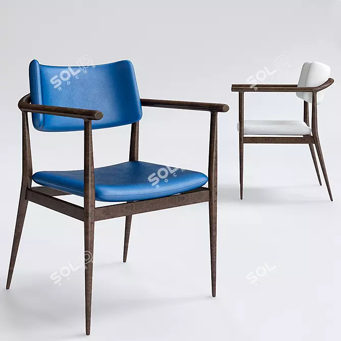 Nissa Chairs: Elegant Seating Solution 3D model image 1