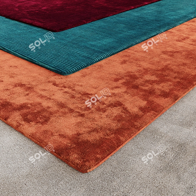 Luxurious Genuine Fur Carpet 3D model image 1