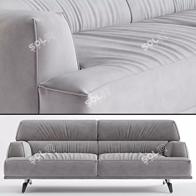Flamingo Natuzzi: Stylish Sofa, High-Quality 3D model image 1