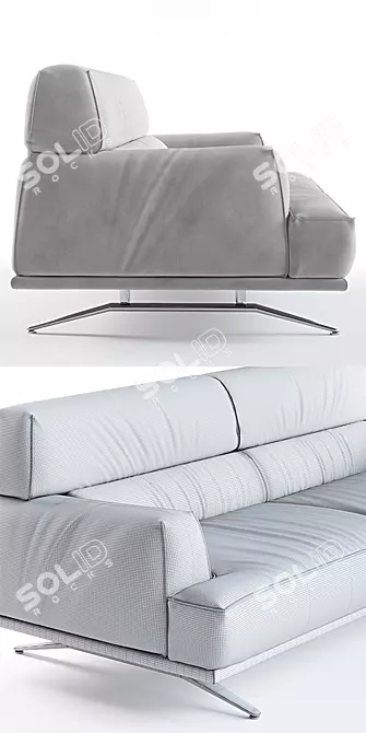 Flamingo Natuzzi: Stylish Sofa, High-Quality 3D model image 3