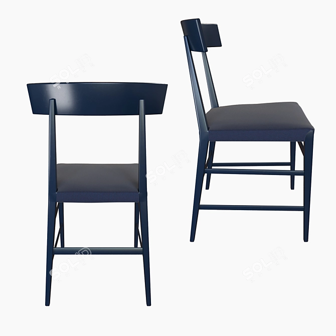 Elegant Beech Chair: Noli by Zanotta 3D model image 2