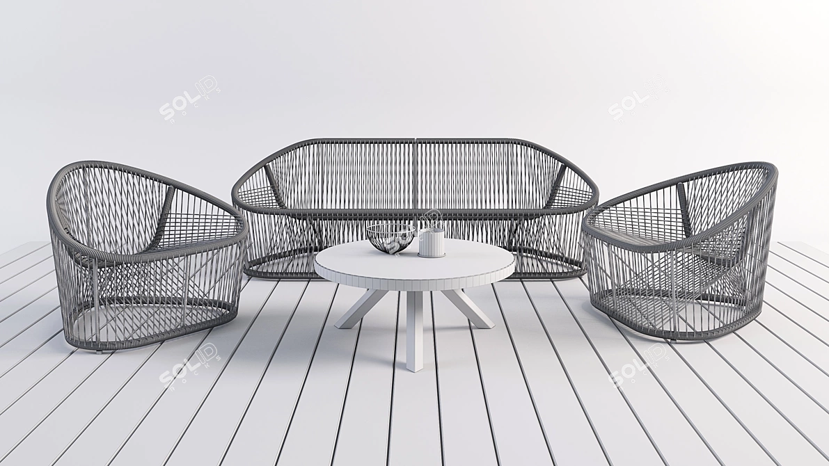 Zanotta Club 1009: Stylish Garden Furniture 3D model image 2