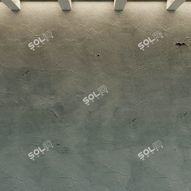 Vintage Plaster Wall Texture 3D model image 2