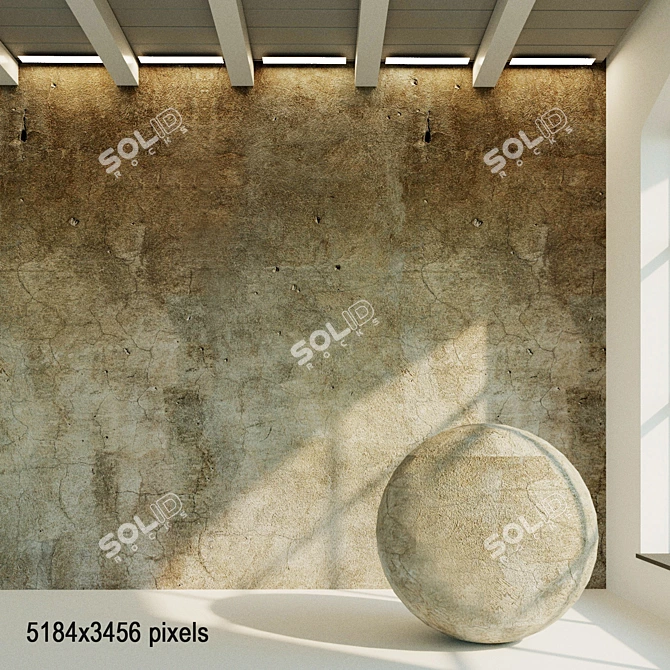 Antique Plaster Texture for Walls 3D model image 1