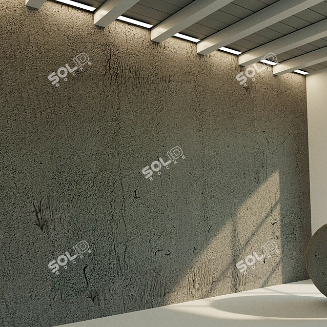 Vintage Plaster Texture for Interior Design 3D model image 2