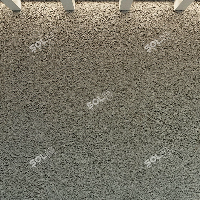 Aged Plaster Textured Wall 3D model image 2