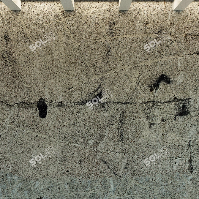 Vintage Concrete Wall Texture 3D model image 2