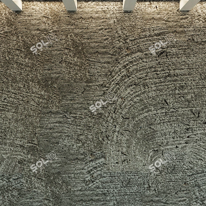 Vintage Concrete Wall Texture 3D model image 3