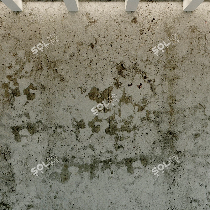 Weathered Concrete Wall Texture 3D model image 2