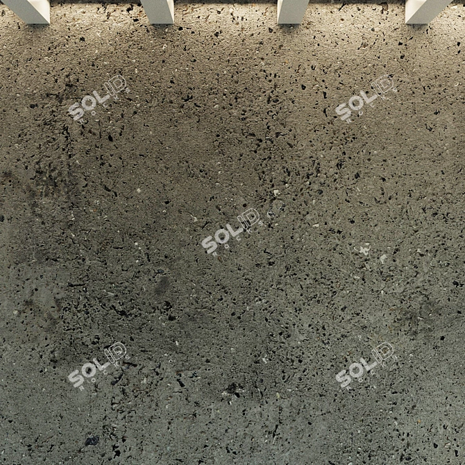 Authentic Aged Concrete Wall 3D model image 2