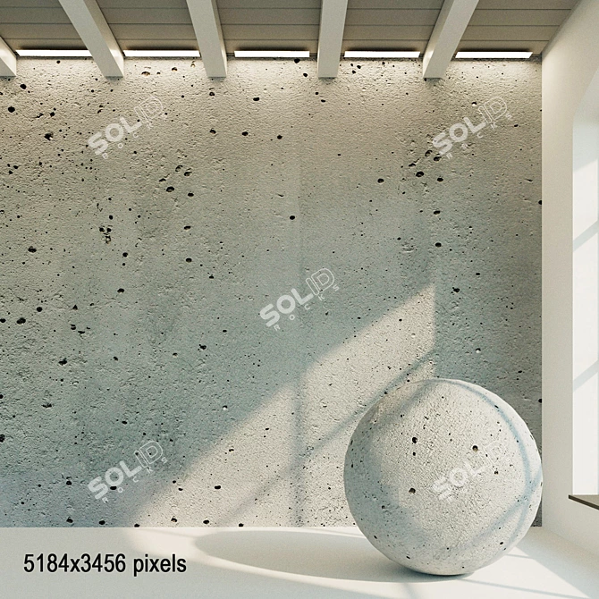 Seamless Concrete Wall Texture 3D model image 1