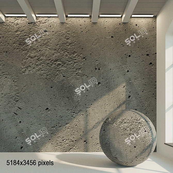 Seamless Concrete Wall Texture 3D model image 1