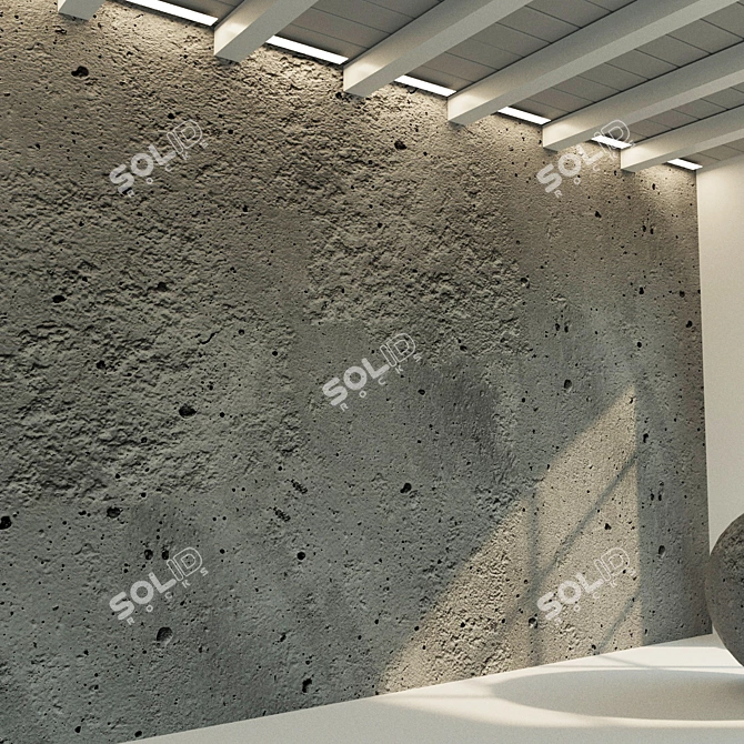 Seamless Concrete Wall Texture 3D model image 2