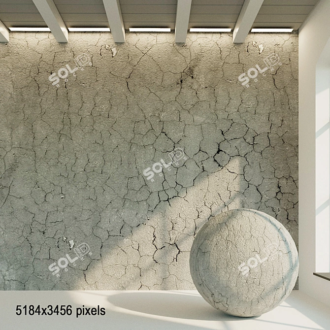 Seamless Concrete Wall Texture 3D model image 1