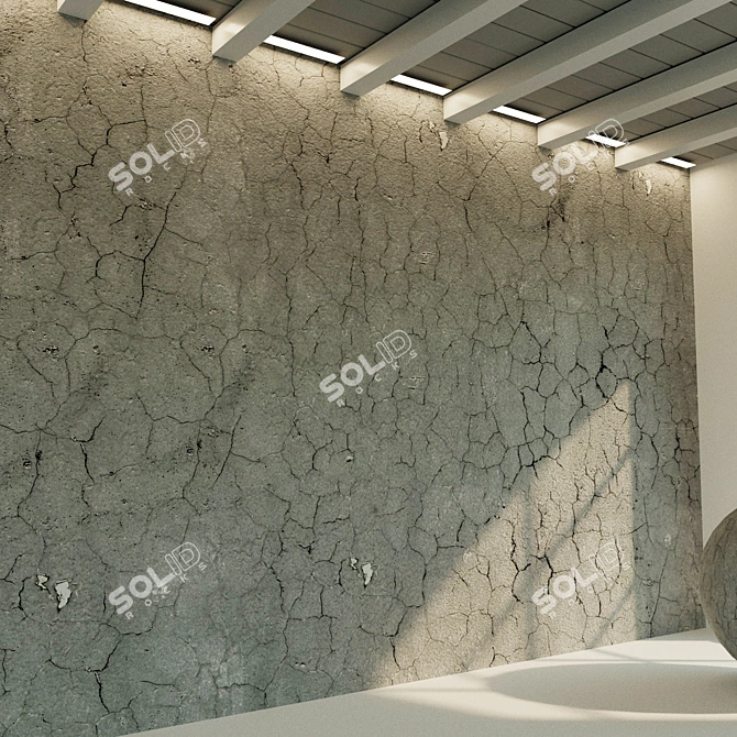 Seamless Concrete Wall Texture 3D model image 2