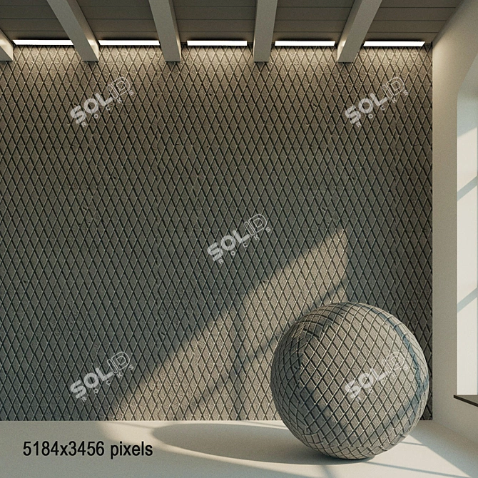 Seamless Concrete Wall Texture 3D model image 1