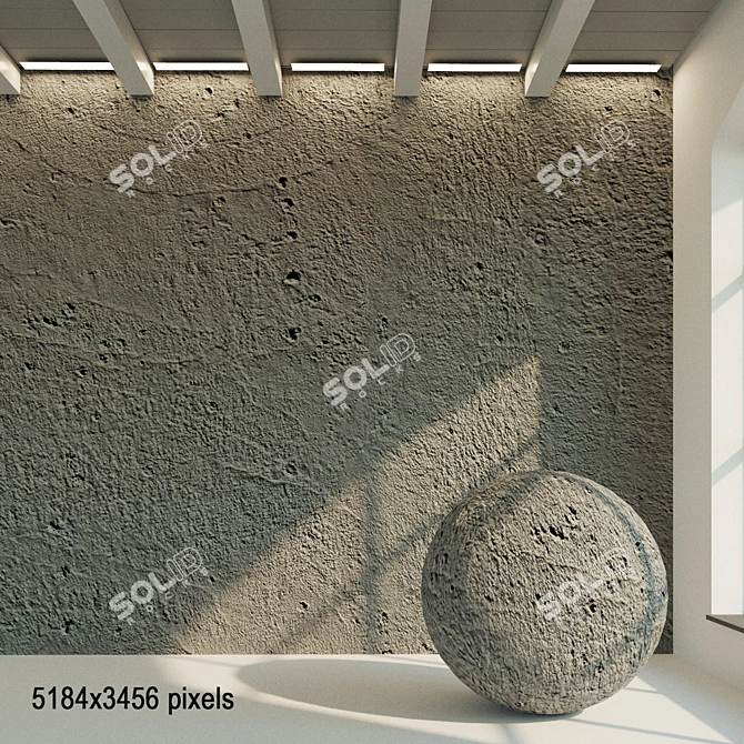 Title: Seamless Old Concrete Wall 3D model image 1