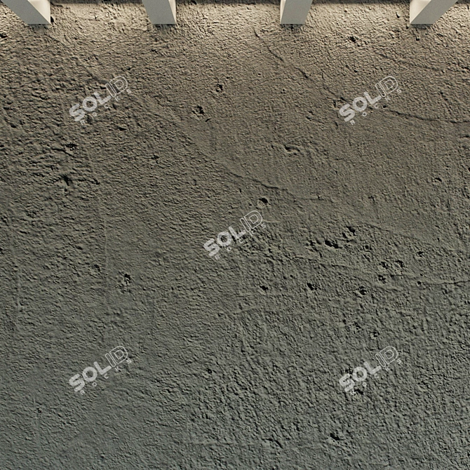 Title: Seamless Old Concrete Wall 3D model image 2