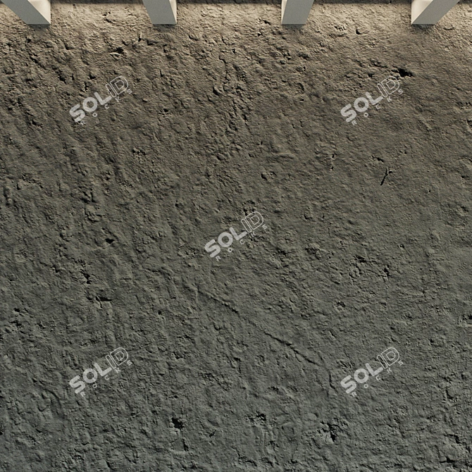 Concrete Wall: Aged Texture - 48 3D model image 2