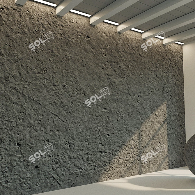 Concrete Wall: Aged Texture - 48 3D model image 3