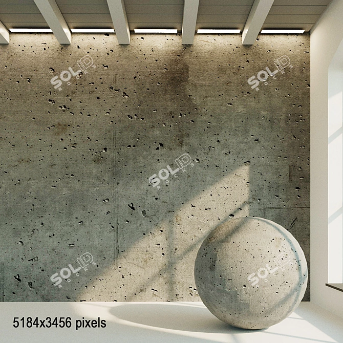 Seamless Concrete Wall Texture 3D model image 1