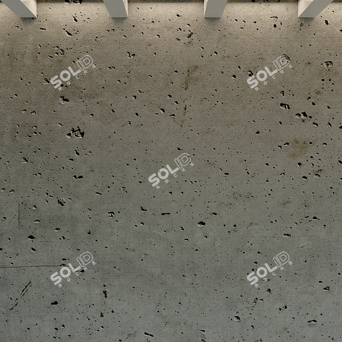 Seamless Concrete Wall Texture 3D model image 2