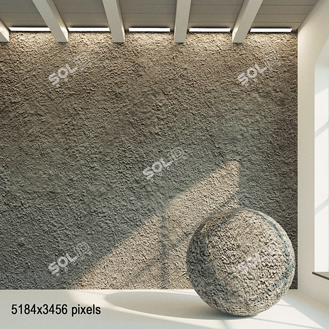 Seamless Concrete Wall Texture 3D model image 1