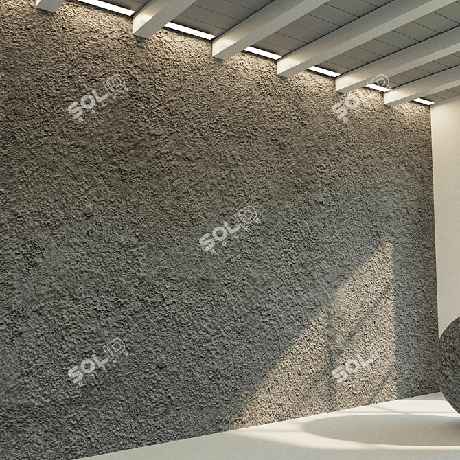 Seamless Concrete Wall Texture 3D model image 2