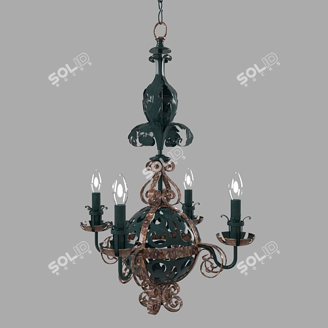 Tropical Oasis Chandelier 3D model image 1