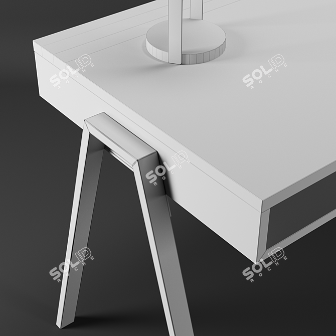 Vanny Rewritable Desk: Modern Design & Versatile Functionality 3D model image 2