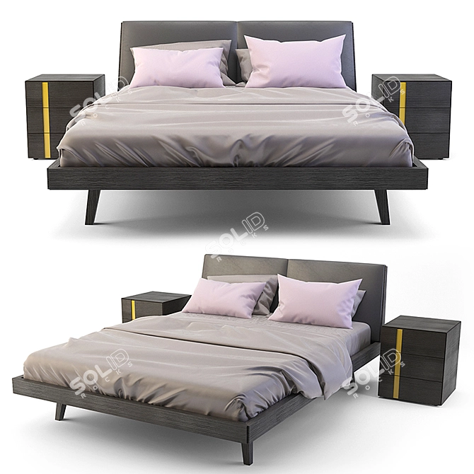 SanGiacomo Febo 2.0 Bed - Modern Elegance for Your Bedroom 3D model image 1
