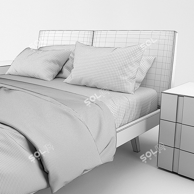 SanGiacomo Febo 2.0 Bed - Modern Elegance for Your Bedroom 3D model image 3