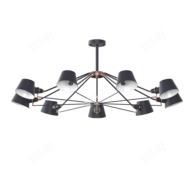 Freya Abigail Modern Ceiling Light 3D model image 1